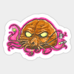 Angry WOTW Martian Sticker